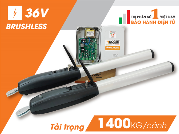 Motor cánh tay đòn cổng mở xoay tự động Roger Smarty 7